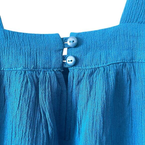 Forever 21 teal boho sleeveless blouse size small - Picture 3 of 6